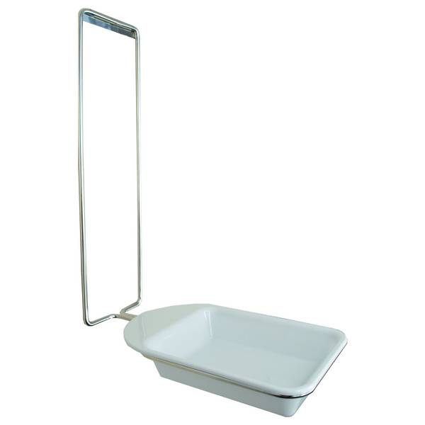 NITRAS Auffangschale inkl. Schalenhalter, silber / weiß