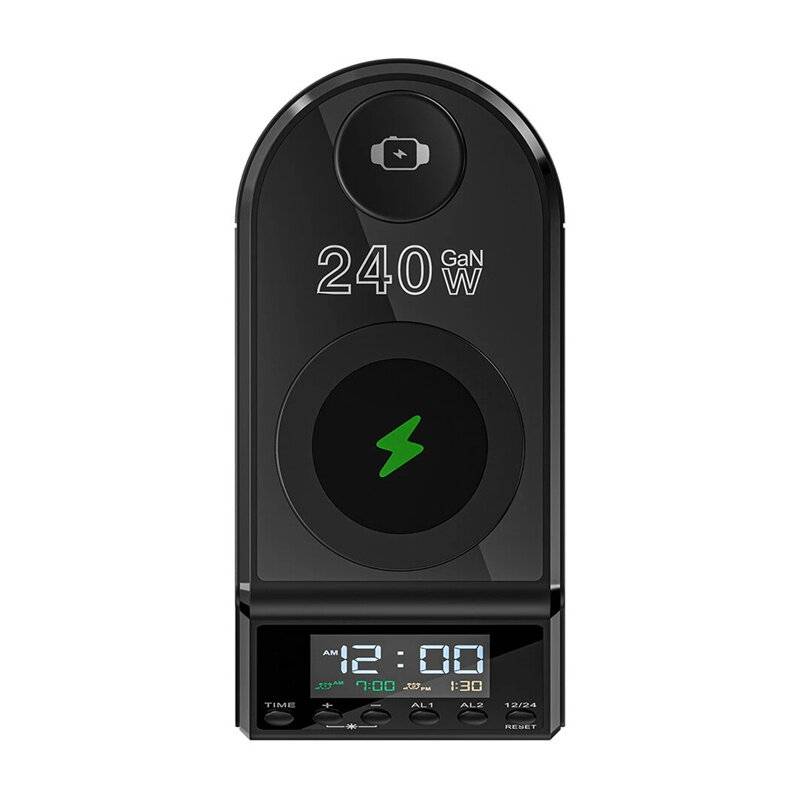 Symbolbild für Blitzwolf BW-FW10 Wecker mit Ladegerät 2xUSB-A, 4xUSB-C, 240 W