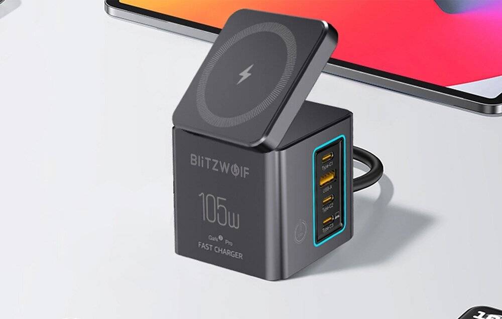 Blitzwolf BW-i113 GaN, USB-A, 3xUSB-C, 105 W Netzladegerät-2