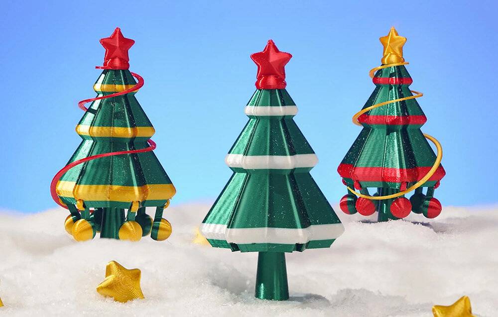 Preisbild für Weihnachts-PLA-Filamentset von Anycubic (4 Stück).