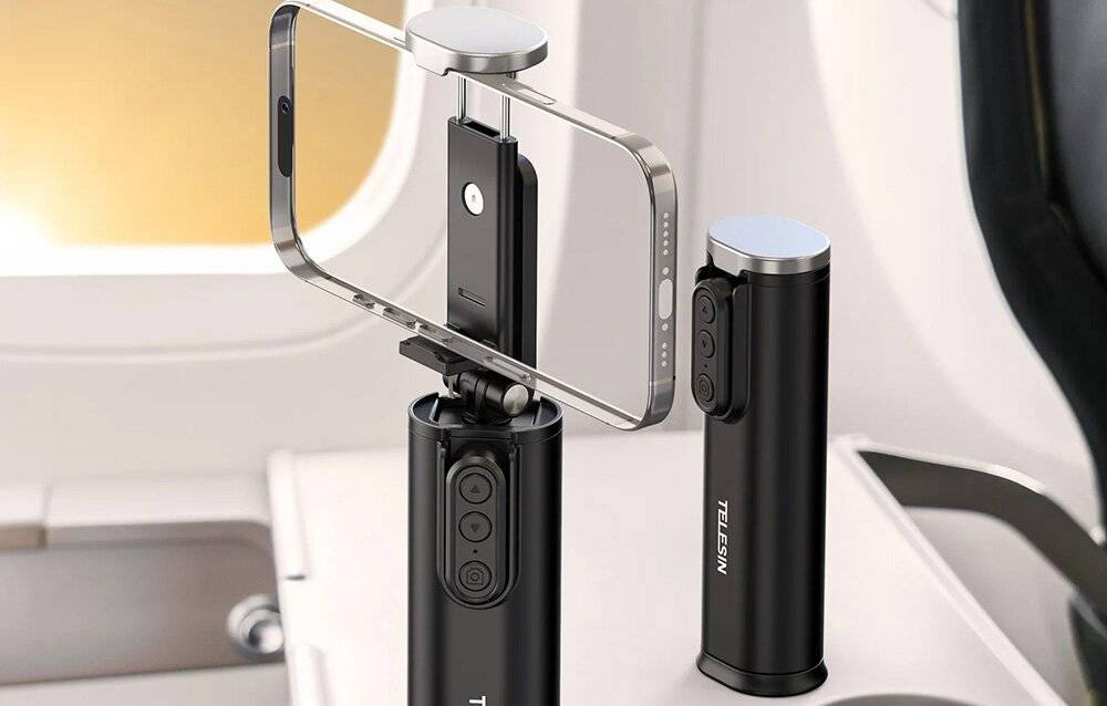 Telesin - P1-HSS-01 - Halterung mit Bluetooth-Fernbedienung Telesin mit Klemme für Smartphones-4