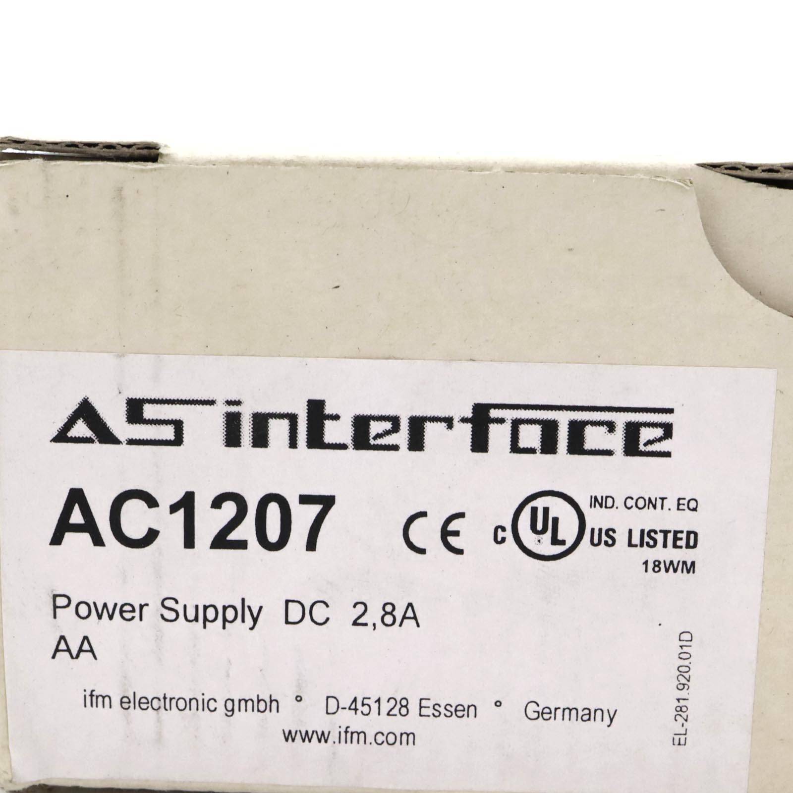 ifm AS-Interface Power Supply AC1207 OVP-3