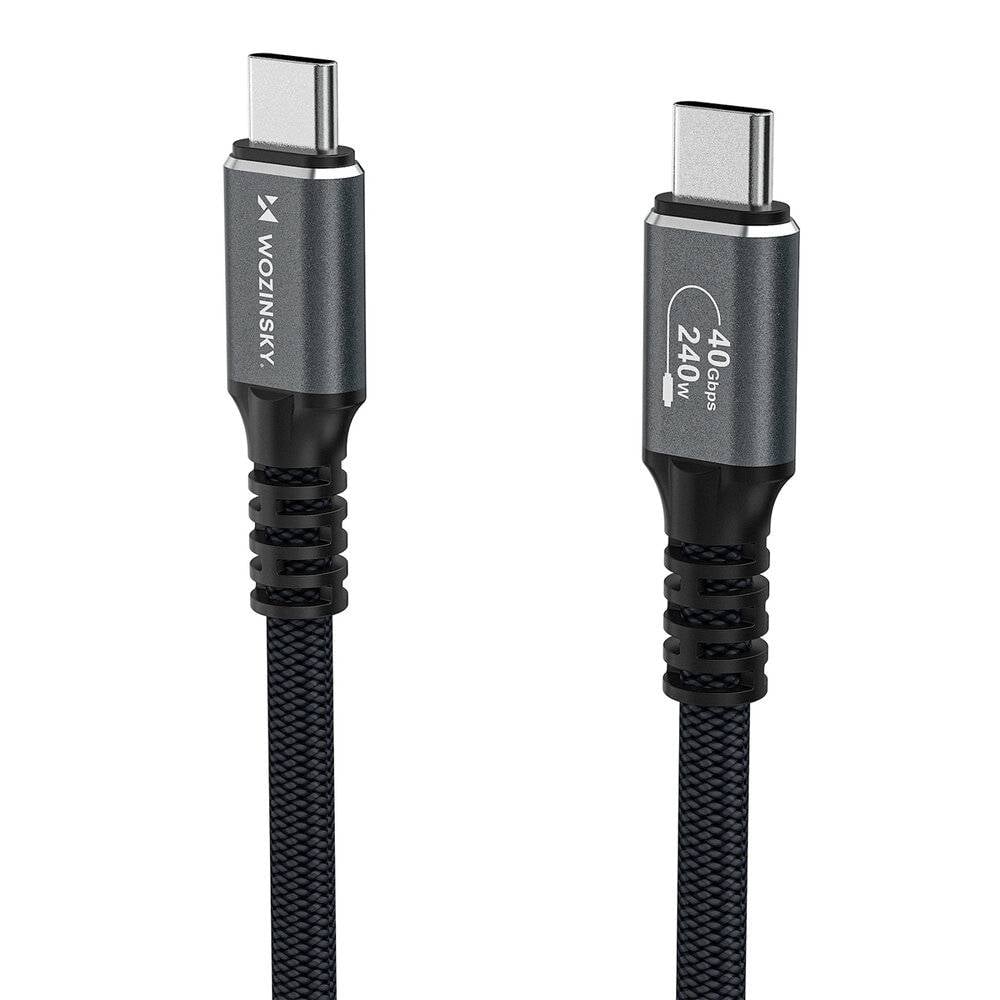 Wozinsky WPS-UY415S USB-C Thunderbolt 4 Kabel 240W 1,5m 4K - Schwarz-2