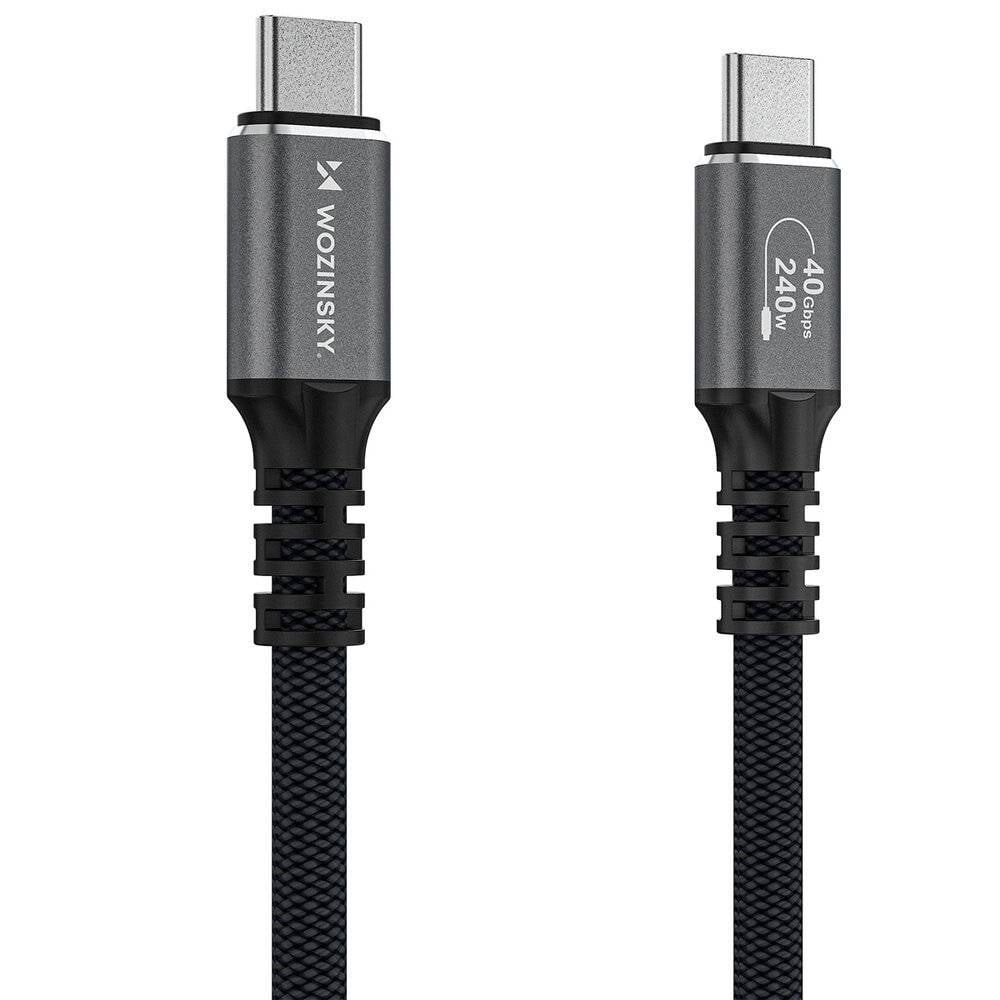 Wozinsky WPS-UY415S USB-C Thunderbolt 4 Kabel 240W 1,5m 4K - Schwarz-3