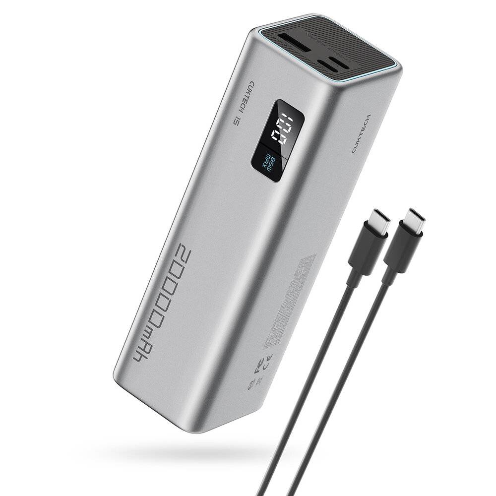Powerbank Cuktech CUKP200XGLGR 100W 20000mAh 2 x USB-C 1 x USB-A - grau-0