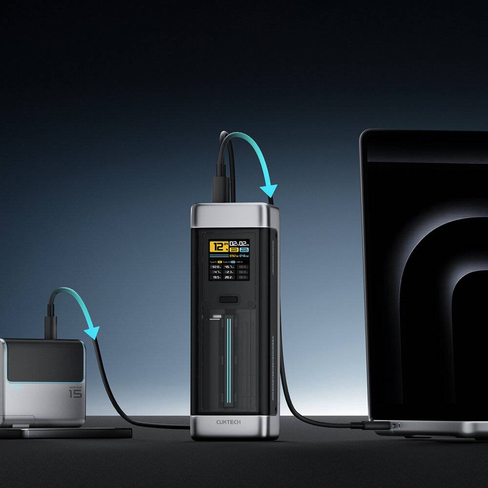 Powerbank Cuktech CUK00P23GLBK 210W 25000mAh Power Bank 2 x USB-C 1 x USB-A - schwarz-1