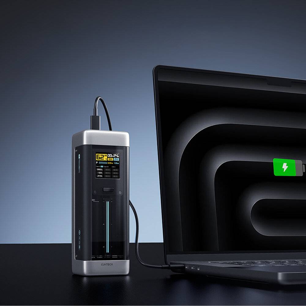 Powerbank Cuktech CUK00P23GLBK 210W 25000mAh Power Bank 2 x USB-C 1 x USB-A - schwarz-2