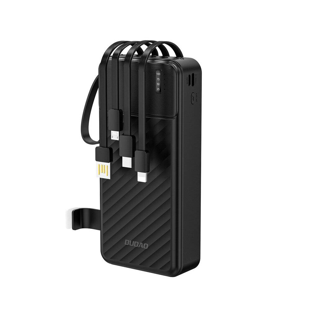 Dudao K11 Pro 20000mAh Powerbank integrierten Kabeln - Schwarz-5