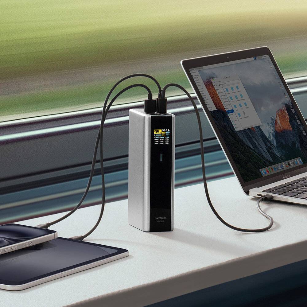 Powerbank Cuktech CKPB200UGLGR 210W 20000mAh 2 x USB-C 1 x USB-A - grau-2