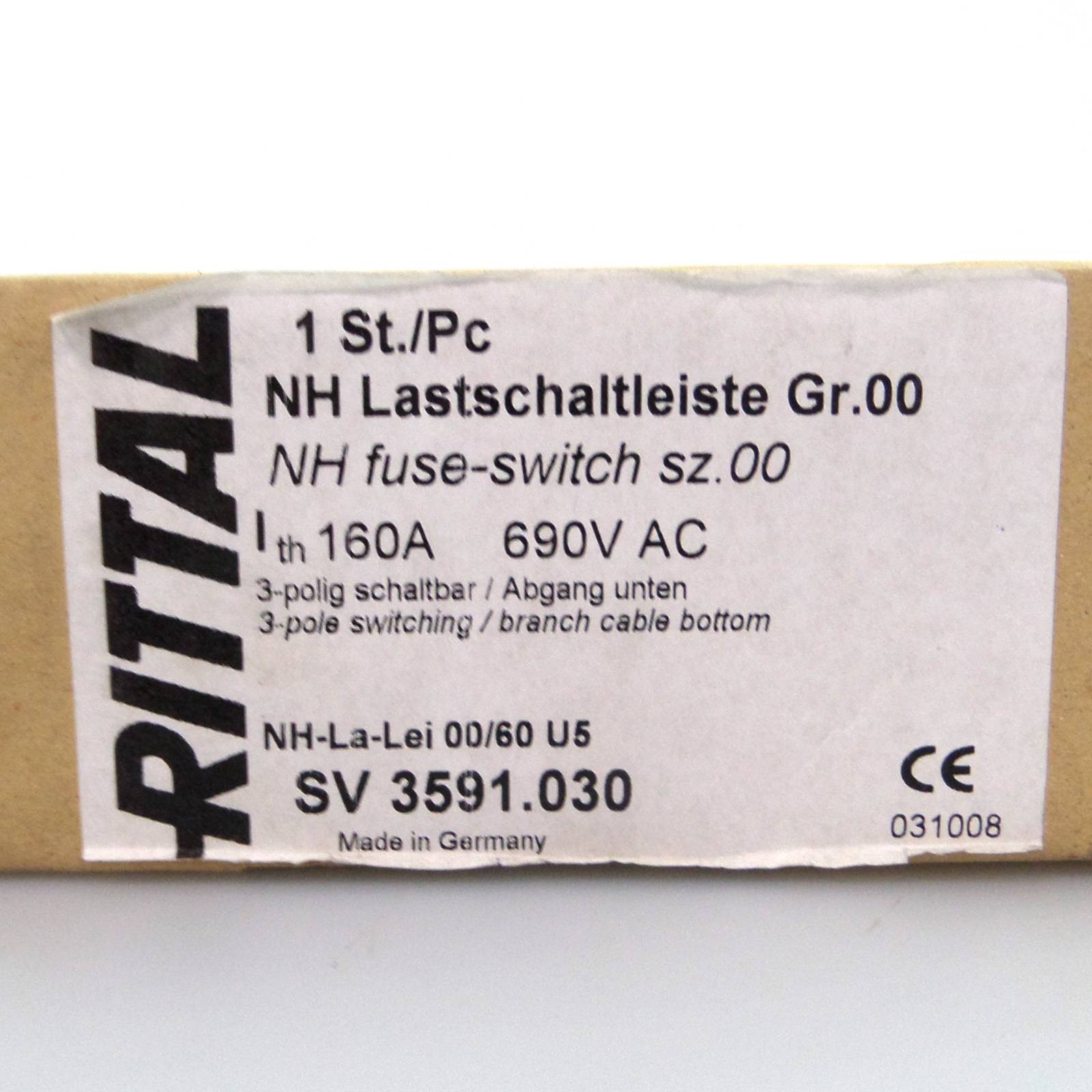 RITTAL Lastschaltleiste SV 3591.030 NH-La-Lei Gr.00 OVP-1