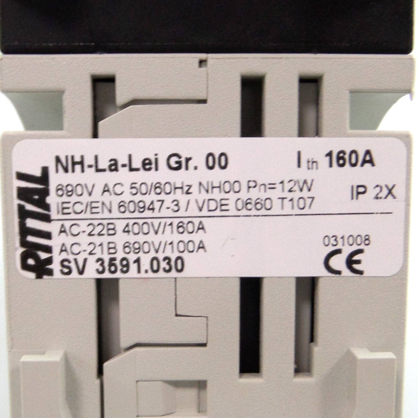 RITTAL Lastschaltleiste SV 3591.030 NH-La-Lei Gr.00 OVP-2