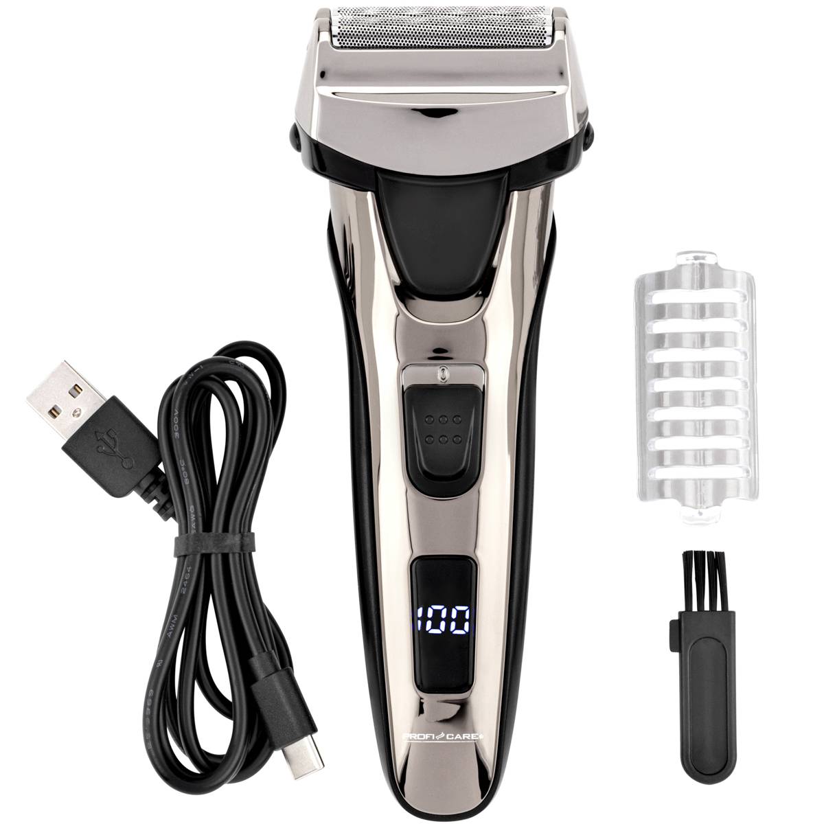 PROFI CARE Herren-Rasierer PC-HR 3140, chrom/schwarz-0