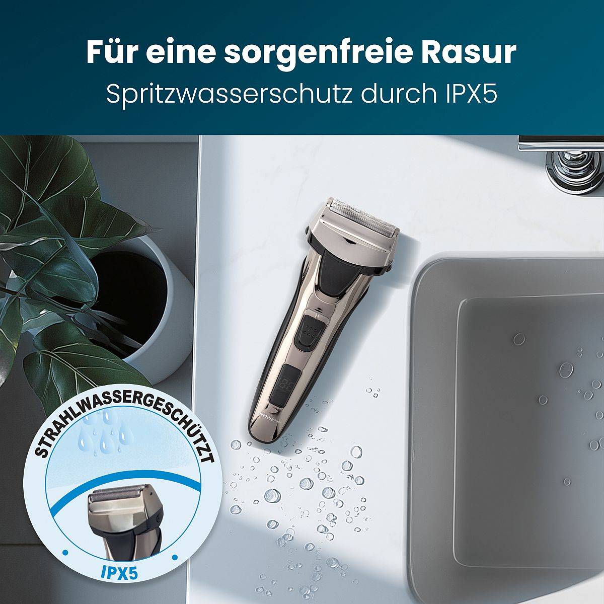 PROFI CARE Herren-Rasierer PC-HR 3140, chrom/schwarz-3