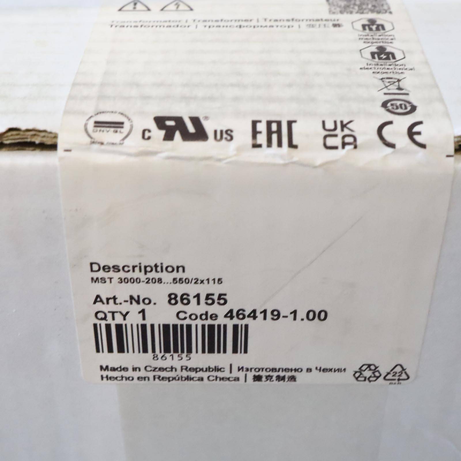 MURR ELEKTRONIK Einphasen Steuer- und Trenntransformator 86155 SIE-1