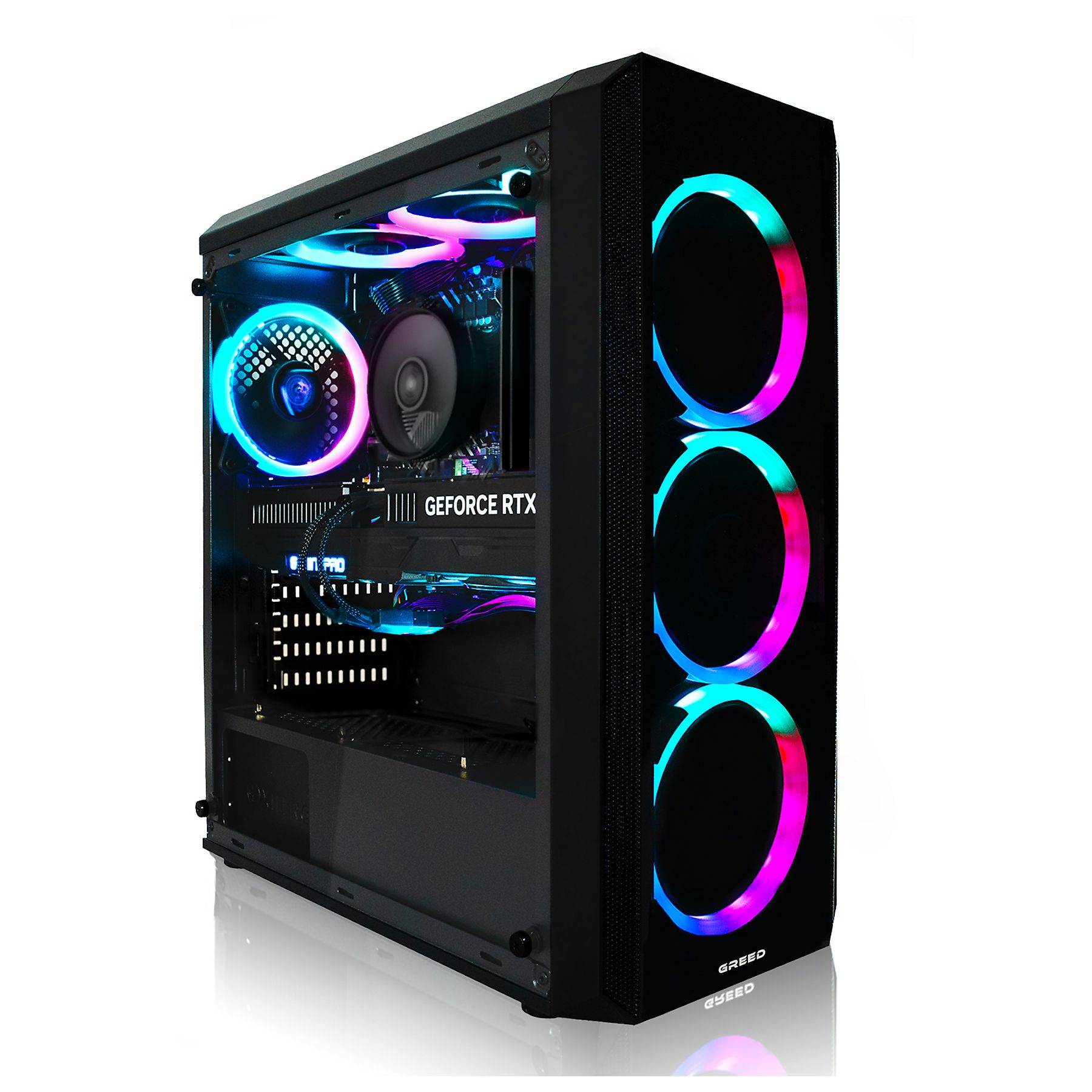 Greed MK2 INTEL Lite | Gaming PC / Computer | Core i5-10400F | RTX 3050 | 16GB RAM | 512GB SSD | WLAN | Win 11 Pro