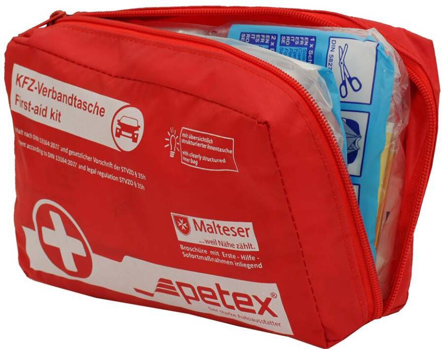 Verbandtasche rot oder grün DIN 13164 76000111 Norm Standard-Füllung nach DIN 13164-3