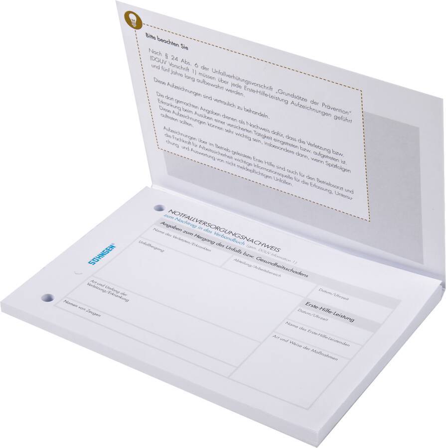 Notfallversorgungsnachweis / Meldeblock 8001019 Ausführung A6 bestehend aus Notfallversorgungsnachweis 50 Blatt-2