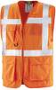 Warnschutzweste Hi-Viz Klasse 2 4207-orange-XL Größe XL Farbe warnorange