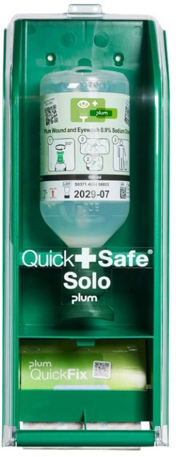 QuickSafe® Solo 5192 Inhalt 500 ml Plum Eyewash 0,9% Sodium Chloride, Plum QuickFix Elastic