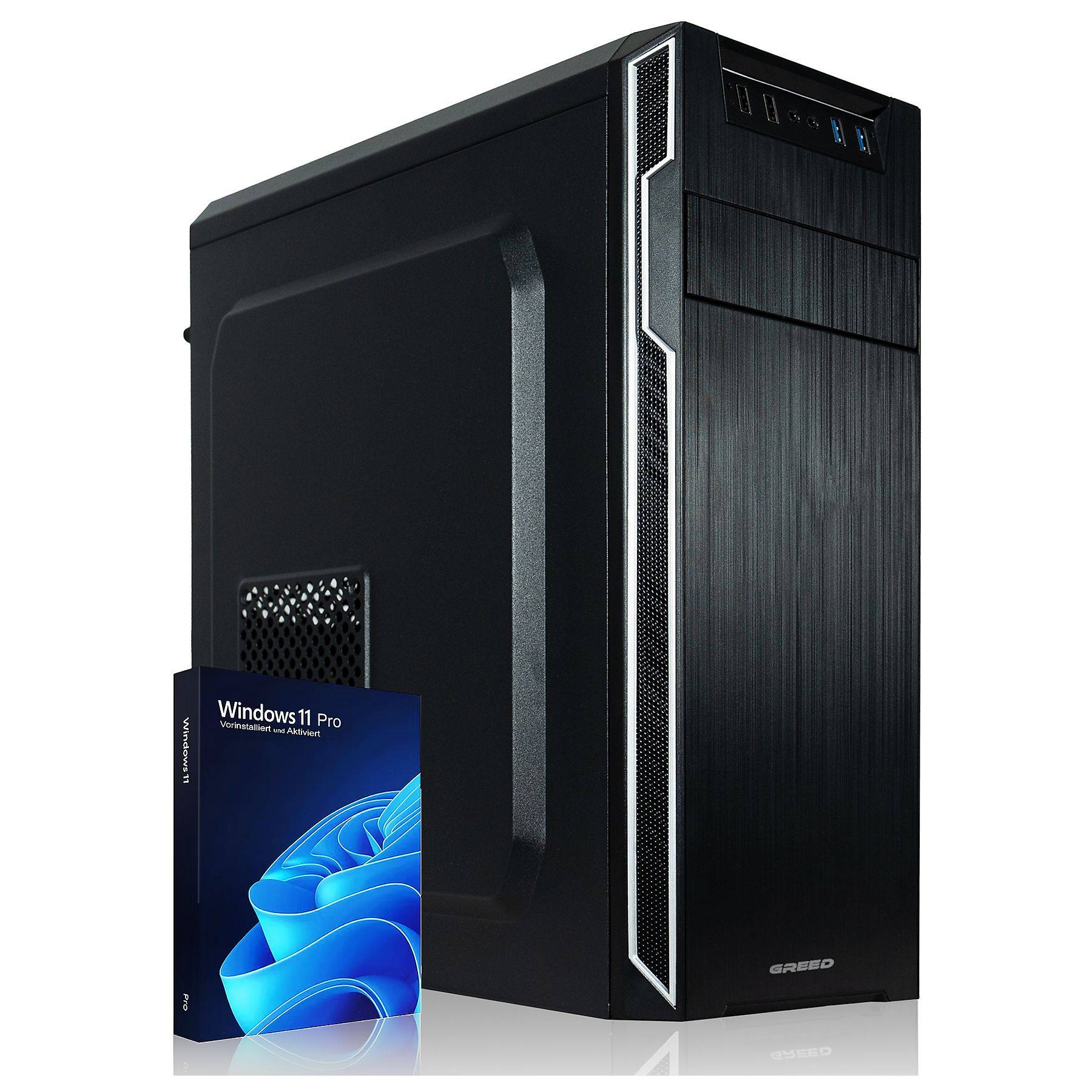 Greed - Desktop PC - Multi 7 | Intel Core i7 6700 | Computer für Büro | 16GB RAM | 240GB SSD | 1TB HDD | WLAN | W11 Pro