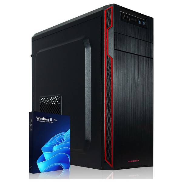 Greed - Desktop PC - Basic V2 | AMD Ryzen 5 4600G | Computer für Büro | 8GB RAM | 256GB SSD | WLAN | Win 11 Pro