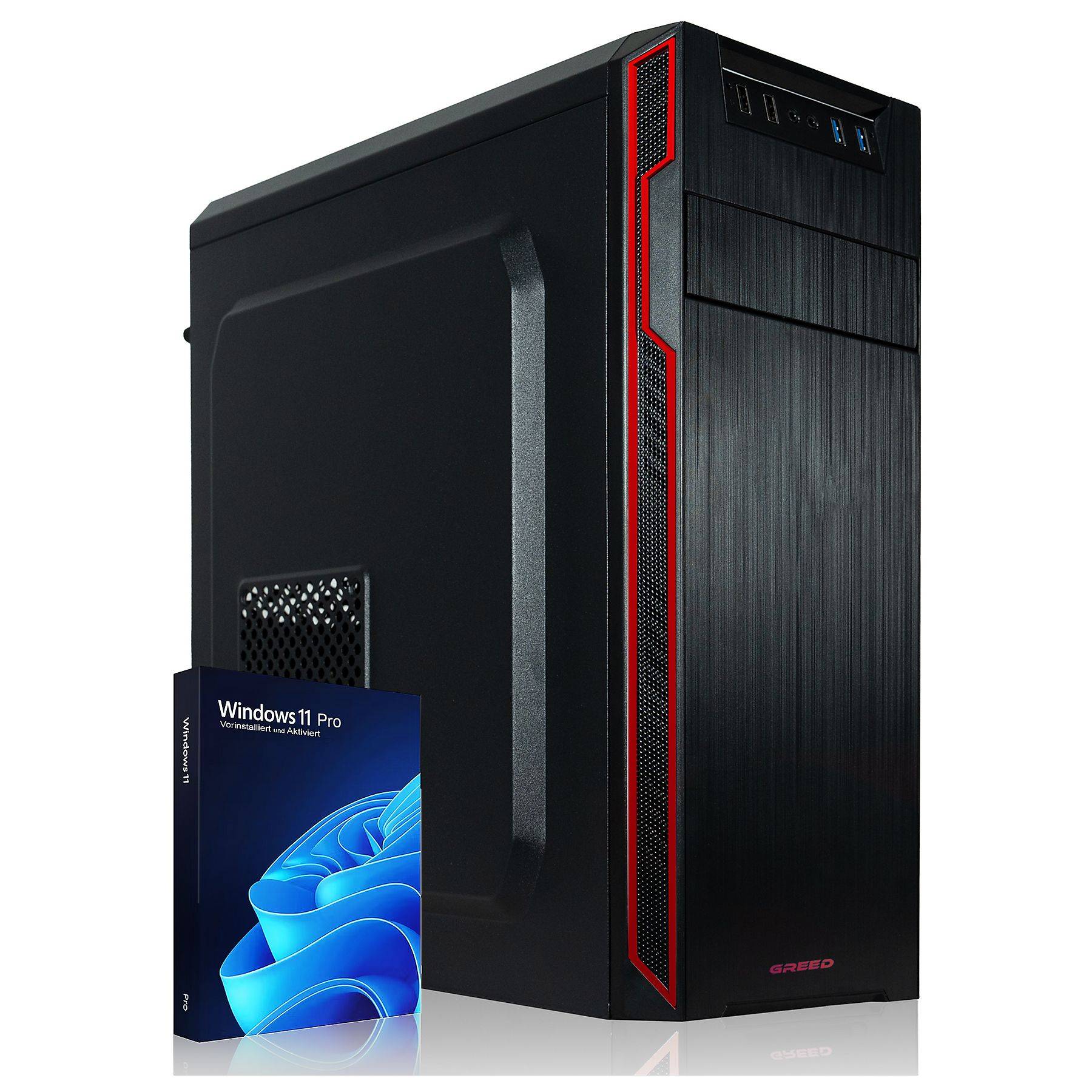 Greed - Desktop PC - Basic V2 | AMD Ryzen 5 4600G | Computer für Büro | 8GB RAM | 256GB SSD | WLAN | Win 11 Pro-0