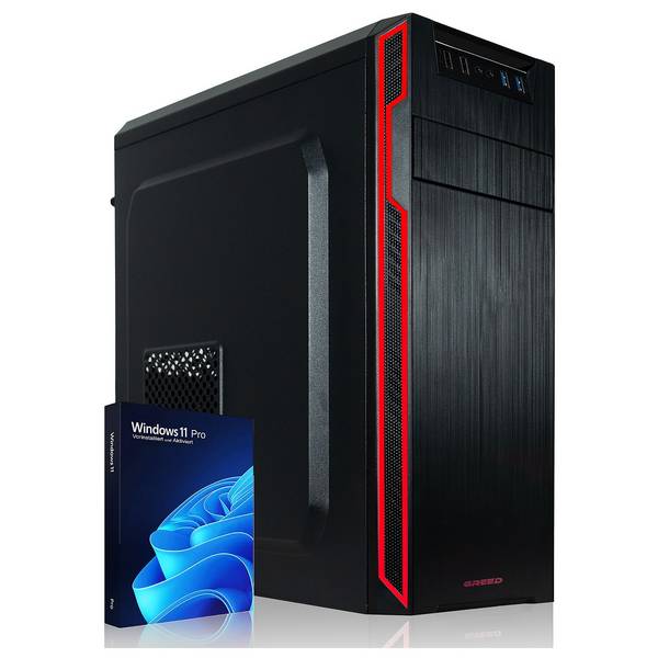 Greed - Desktop PC - Office GT | AMD Ryzen 5 5500GT | Computer für Büro | 16GB RAM | 1TB SSD | WLAN | Win 11 Pro