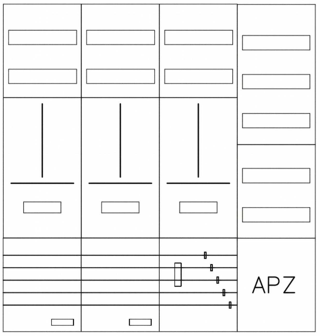Alphatec Zählerverteilung HEART 3-Punktbefestigung mit 3 x Zählerplatz-0