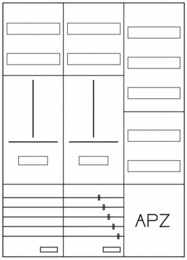 Alphatec Zählerverteilung HEART 3-Punktbefestigung mit 2 x Zählerplatz