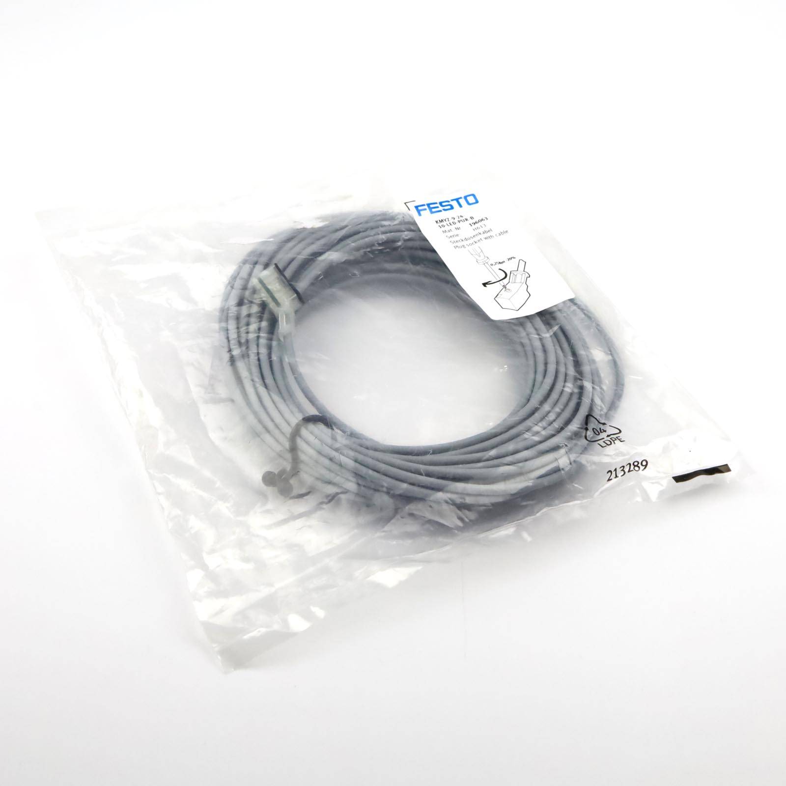 Festo Verbindungsleitung KMYZ-9-24-10-LED-PUR-B 196063 OVP-0