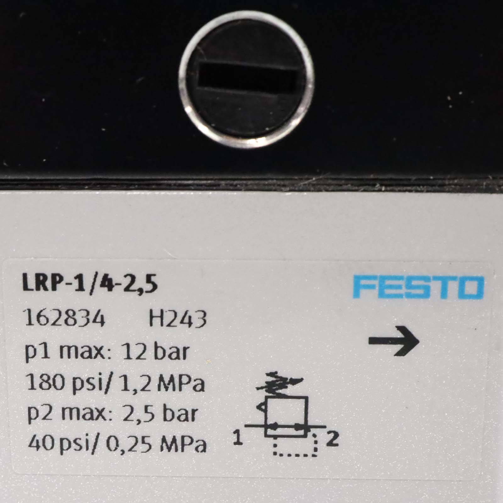 Festo Präzisions-Druckregelventil LRP-1/4-2,5 162834 OVP-1
