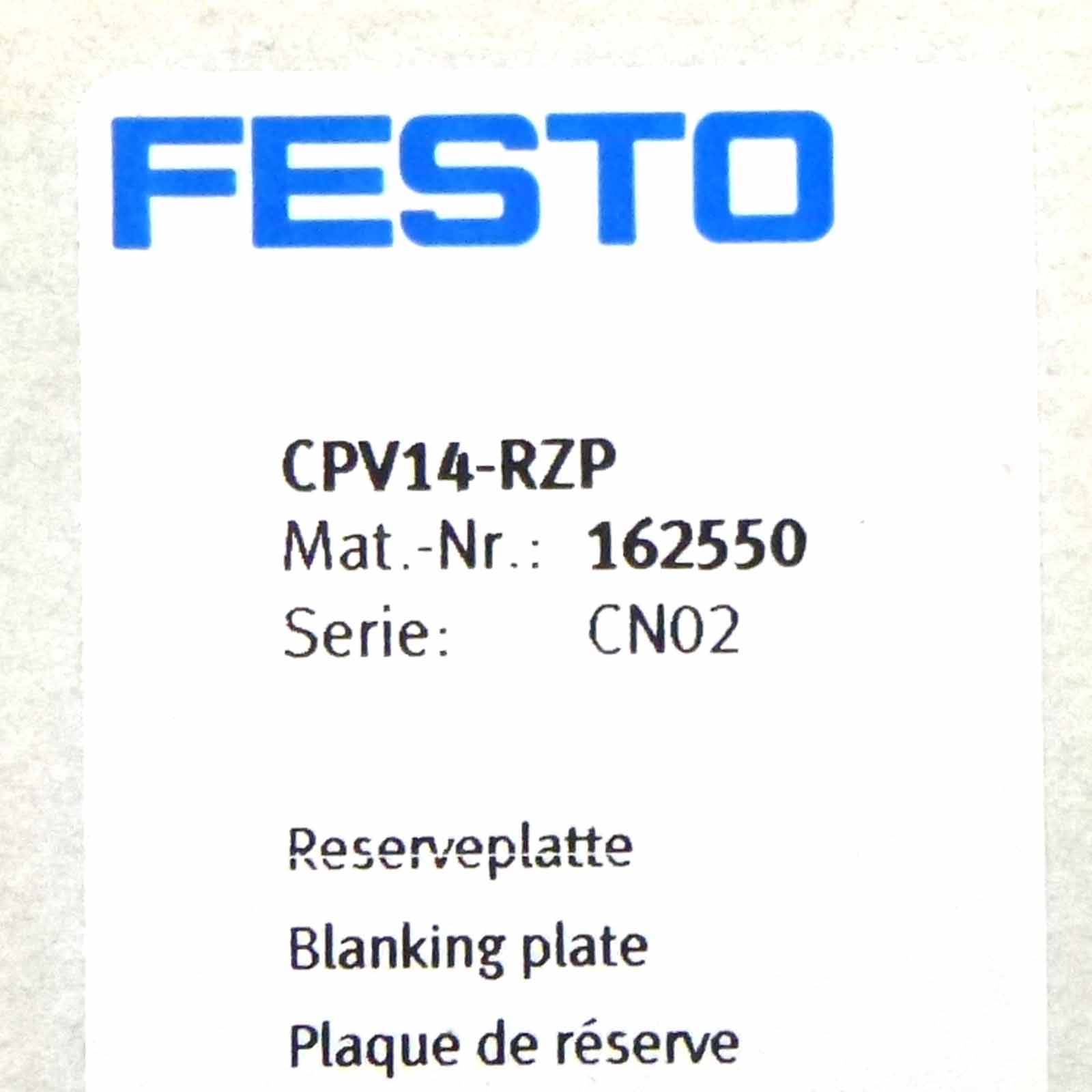 FESTO Reserveplatte 162 550 (CPV14-RZP)-1