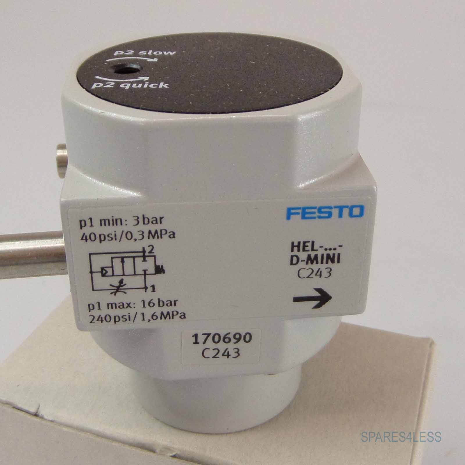 FESTO HEL-D-MINI On-off valve, P/n: 170690-3