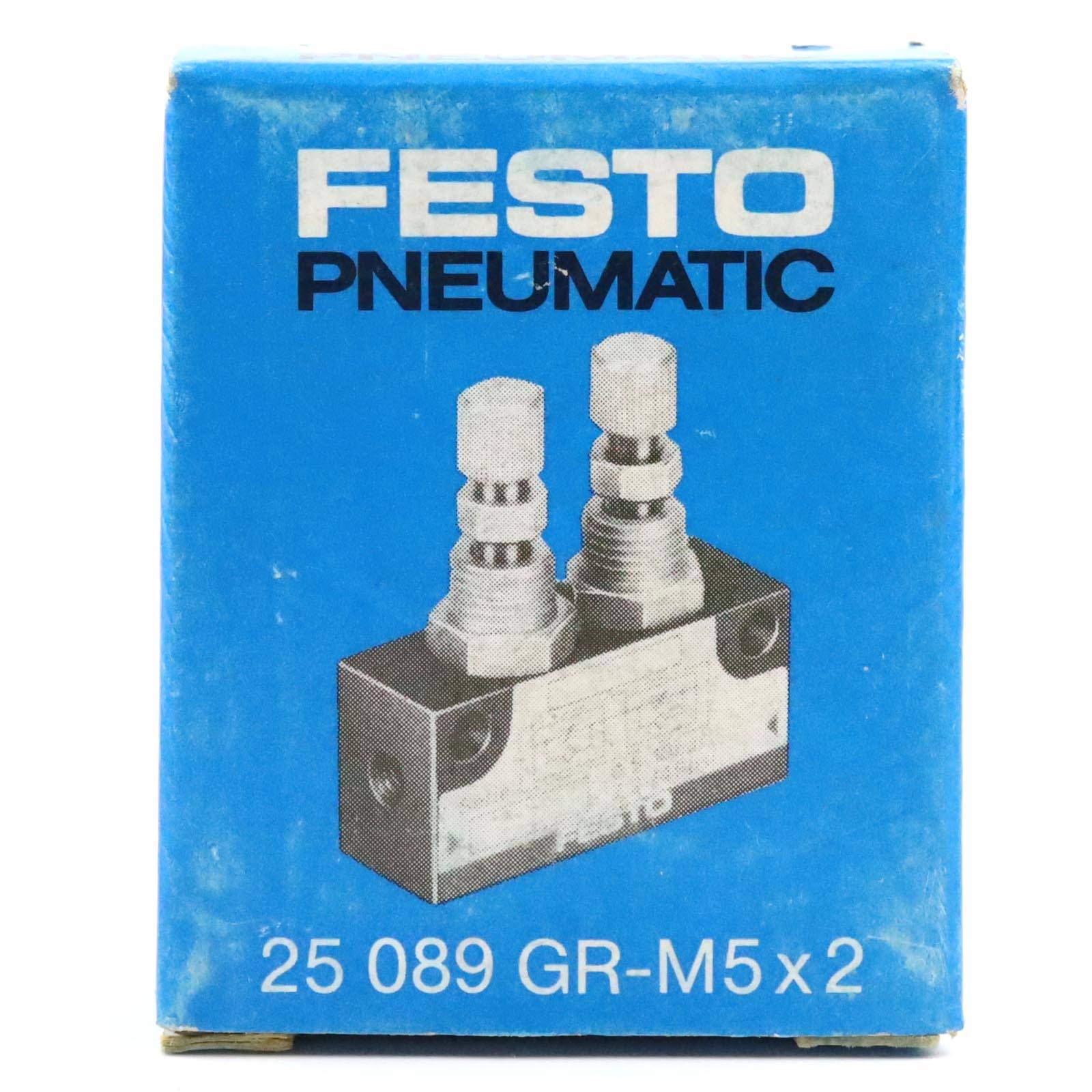 Festo Drossel-Rückschlagventil GR-M5X2-B 25089 OVP-1