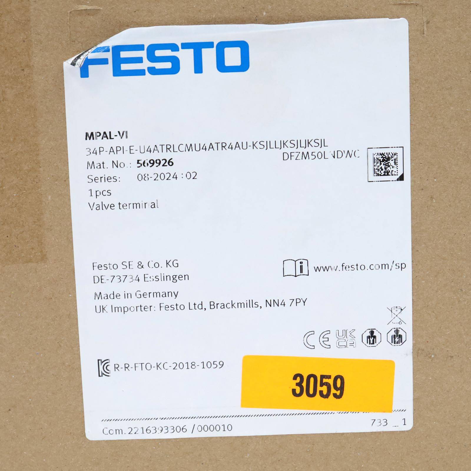 Festo Ventilinsel MPA-L 569926 OVP-1