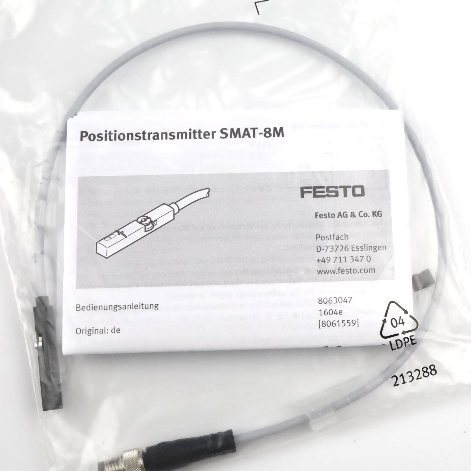 Festo Positions-Transmitter SMAT-8M-U-E-0,3-M8D 553744 OVP-1