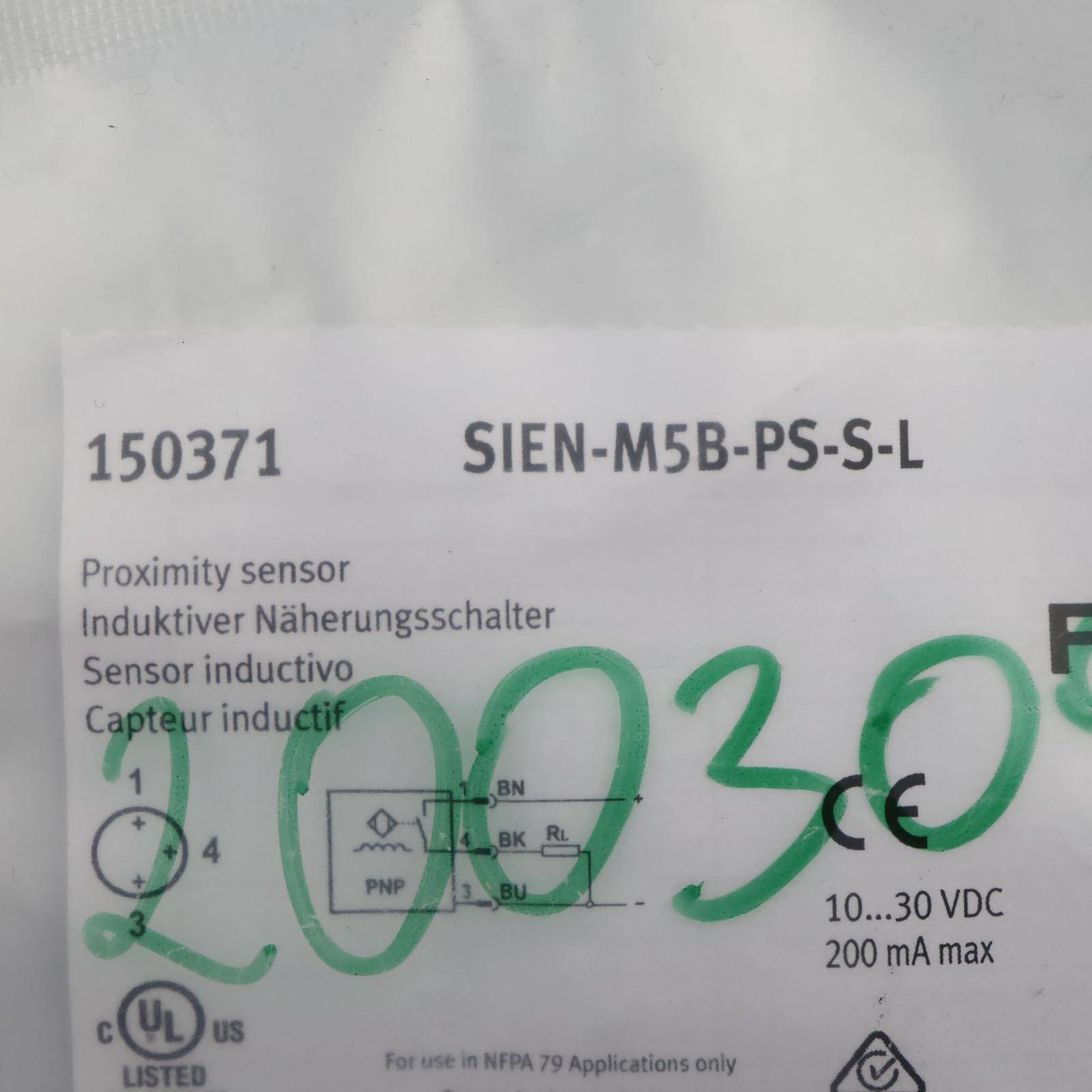 Festo Näherungsschalter SIEN-M5B-PS-S-L 150371 OVP-1