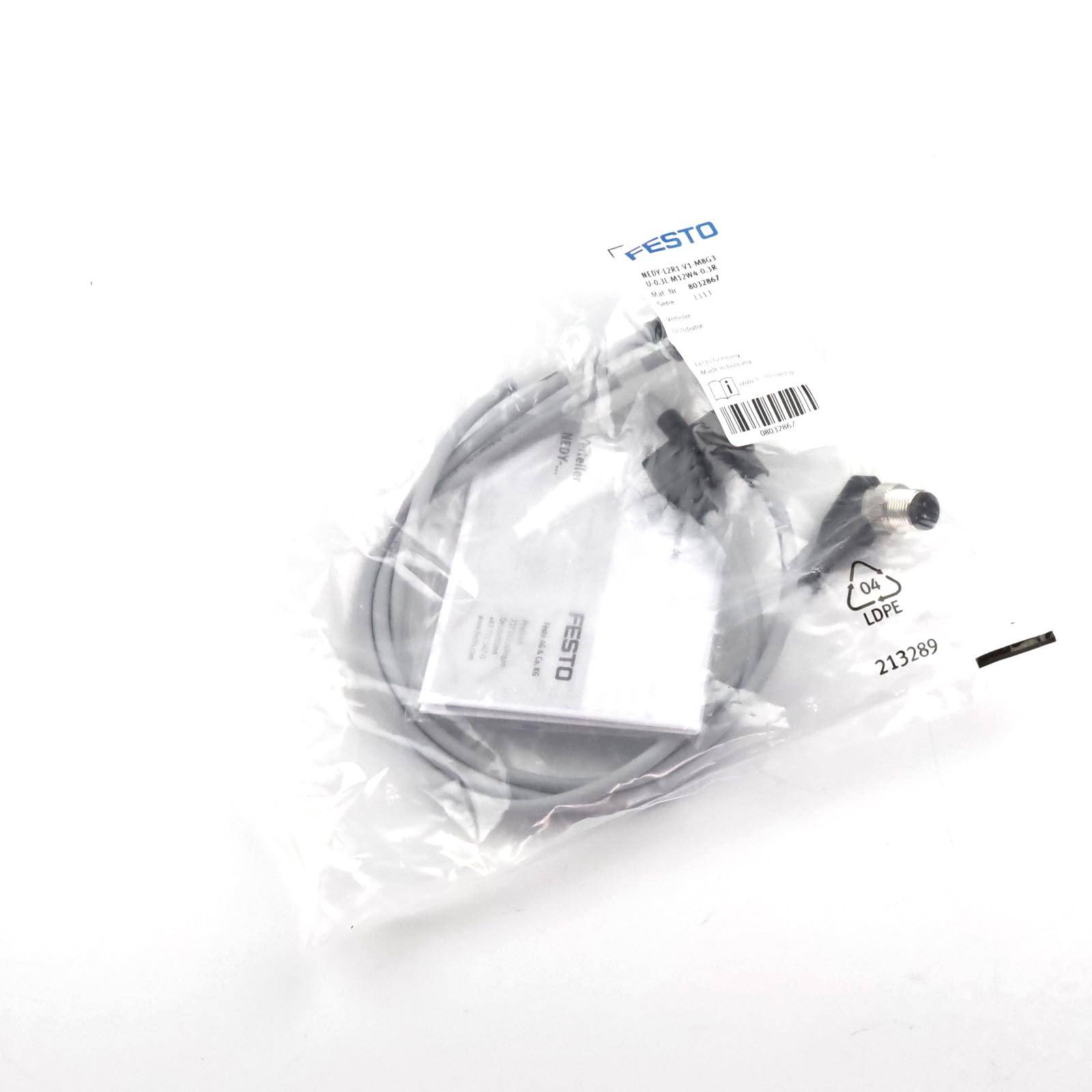 Festo Verteiler NEDY-L2R1-V1-M8G3-U-0.3L-M12W4-0.3R 8032867 OVP-0