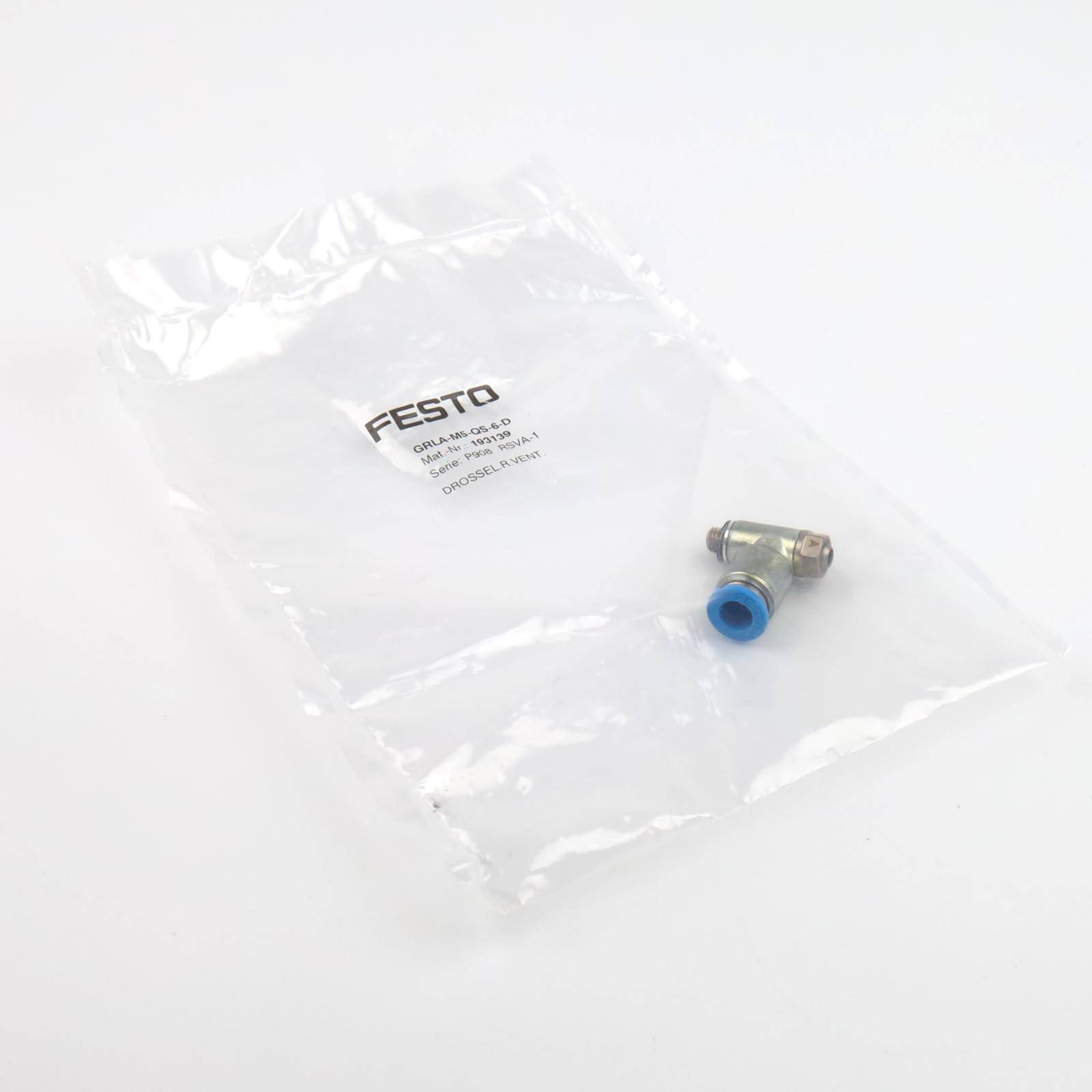 Festo Drossel-Rückschlagventil GRLA-M5-QS-6-D 193139 OVP-0