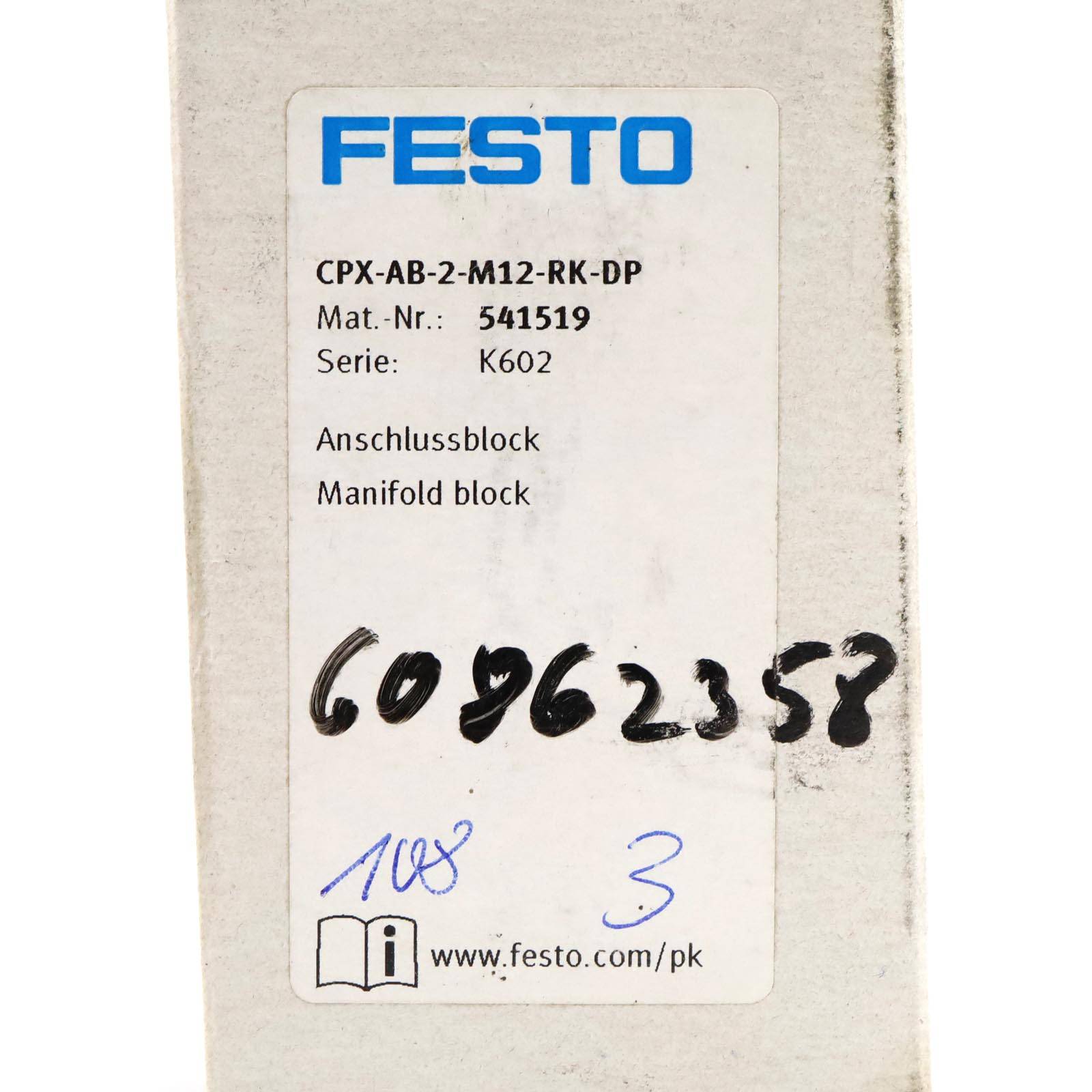 Festo Anschlussblock CPX-AB-2-M12-RK-DP 541519 OVP-1