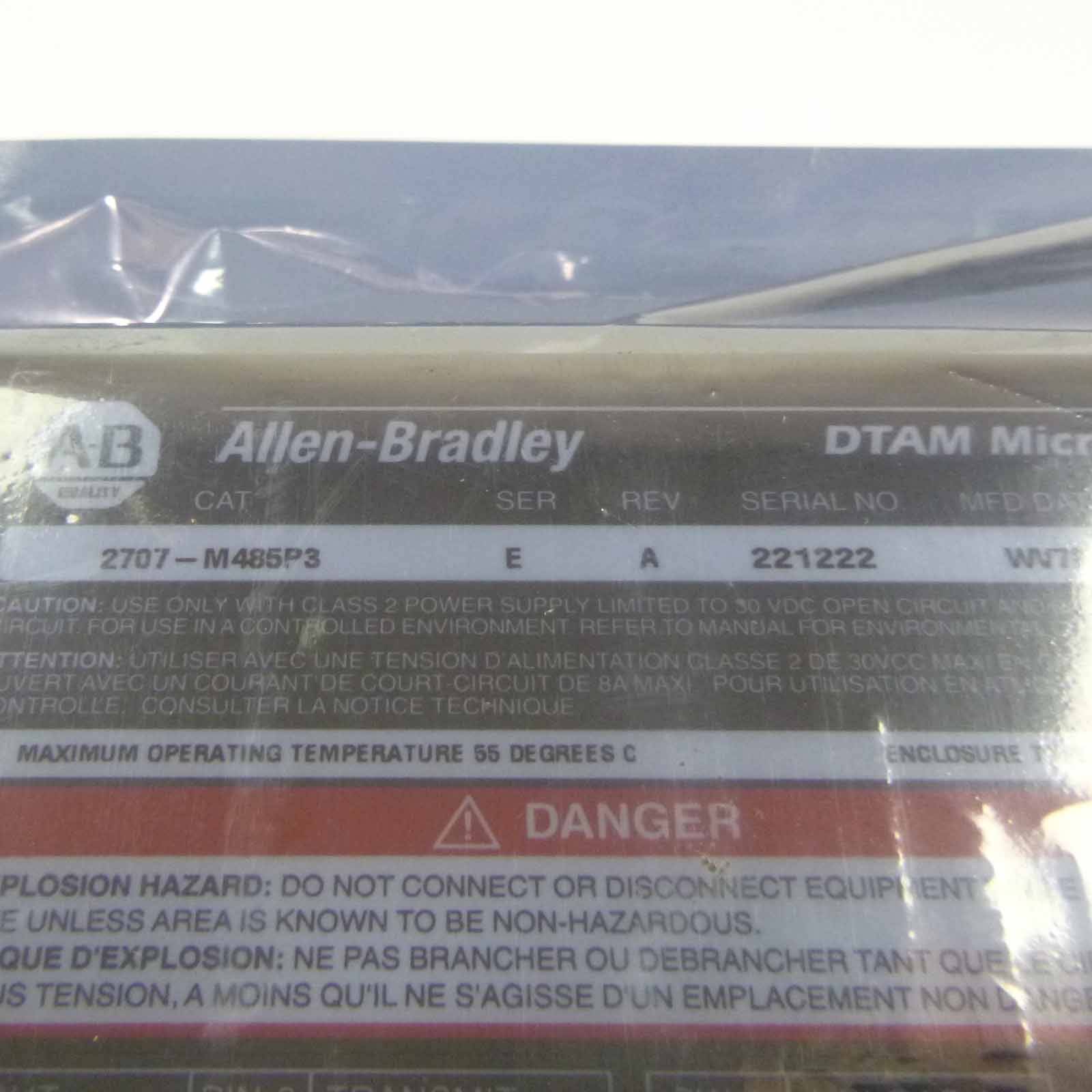 Allen Bradley DTAM Micro Bedienpanel 2707-M485P3 Ser. E SIE-1