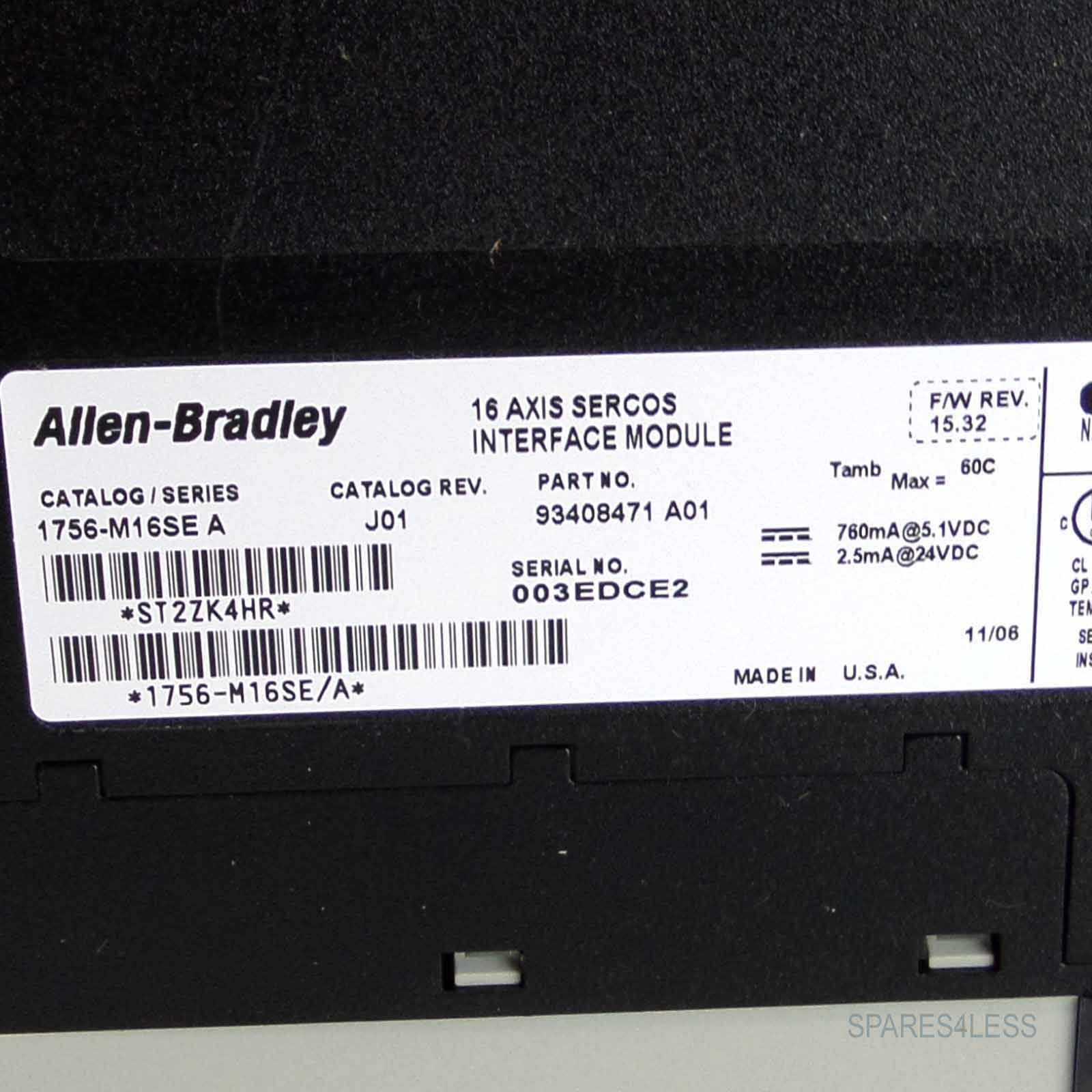 Allen Bradley Controllogix Interface Module 1756-M16SE Ser. A OVP-3