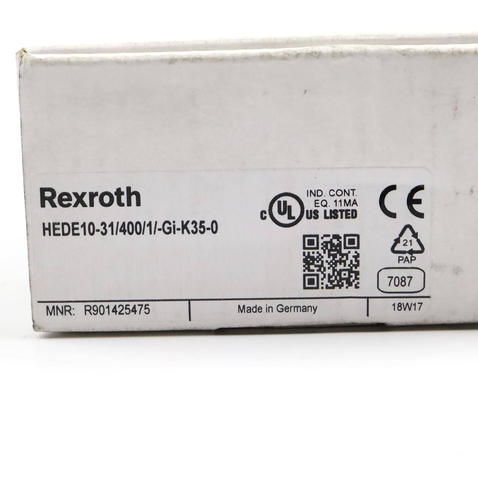 Rexroth Druckschalter HEDE10-31/400/1/-GI-K35-0 R901425475 OVP-1