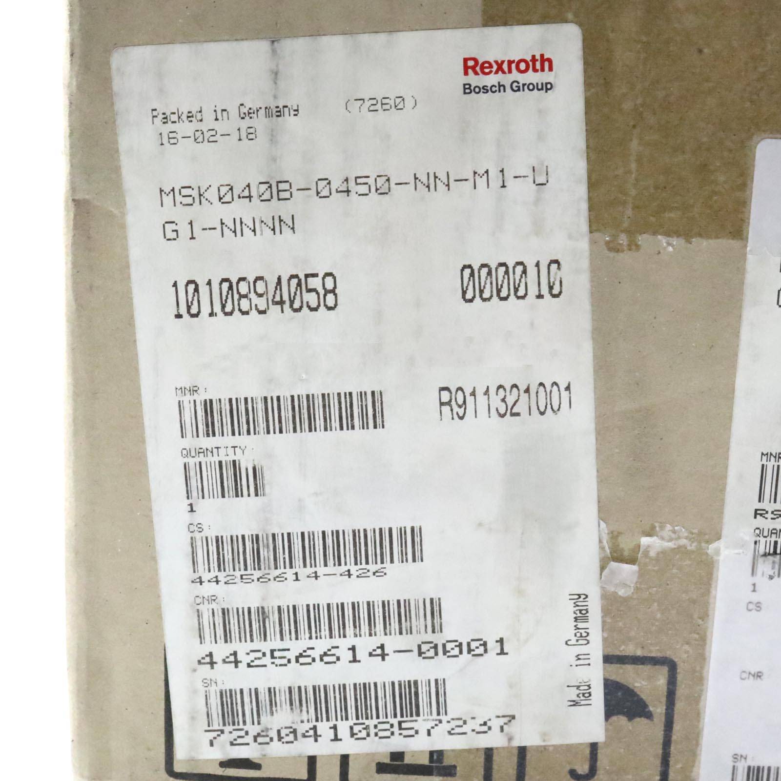 Rexroth Servomotor MSK040B-0450-NN-M1-UG1-NNNN R911321001 OVP-2