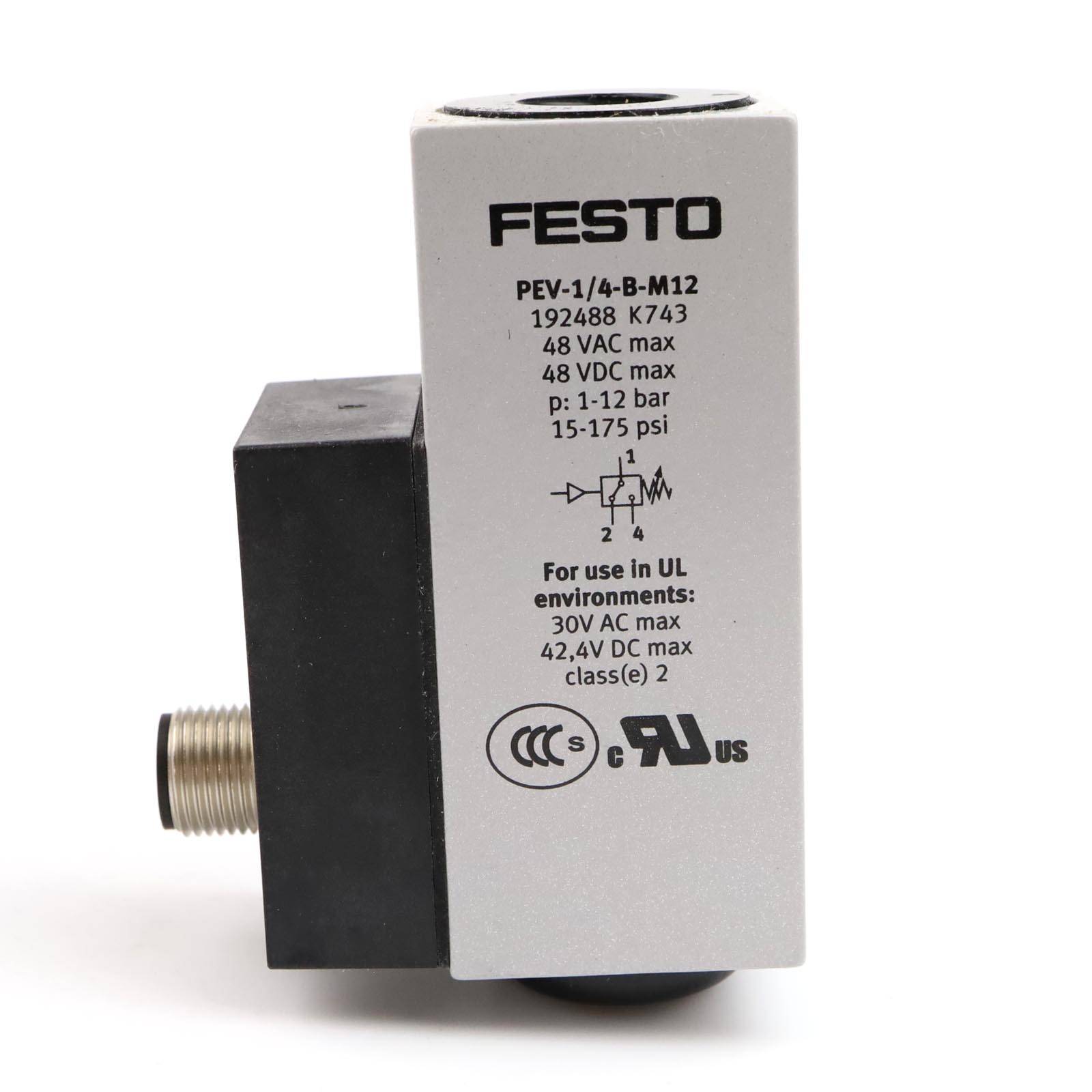 FESTO Druckschalter PEV-1/4-B-M12 192488 OVP-2