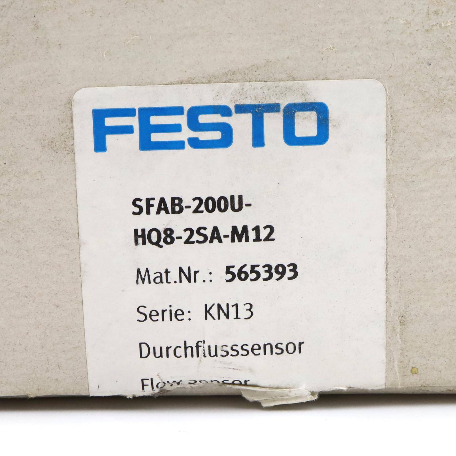 Festo Durchflusssensor SFAB-200U-HQ8-2SA-M12 565393 OVP-1