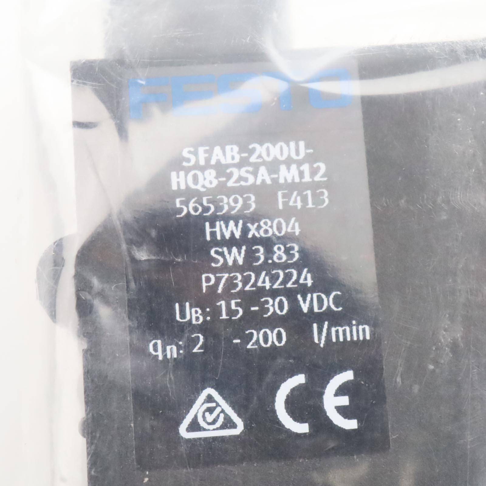 Festo Durchflusssensor SFAB-200U-HQ8-2SA-M12 565393 OVP-2