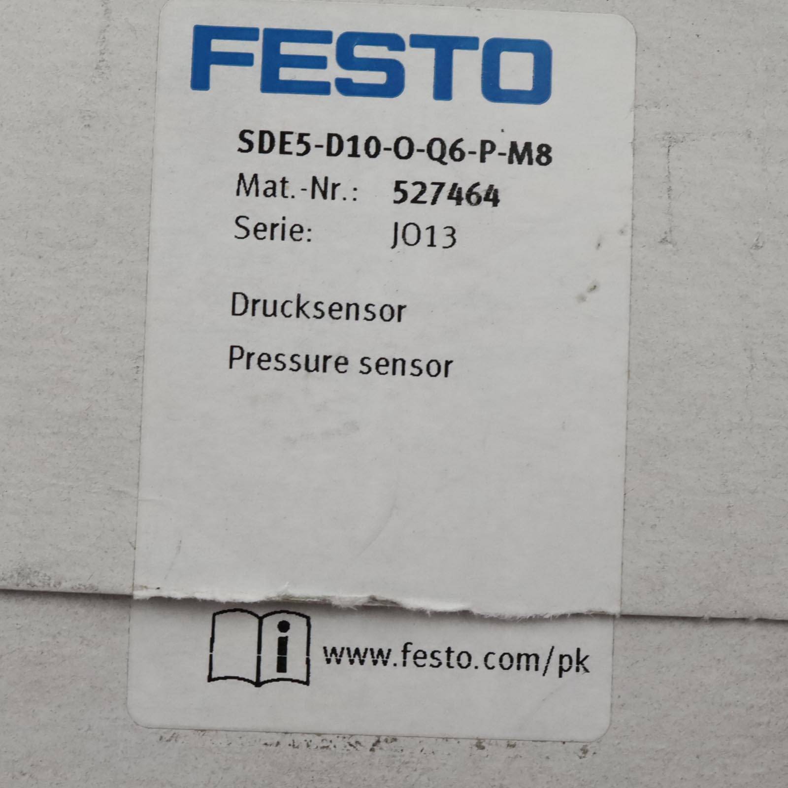 Festo Drucksensor SDE5-D10-O-Q6-P-M8 527464 OVP-1
