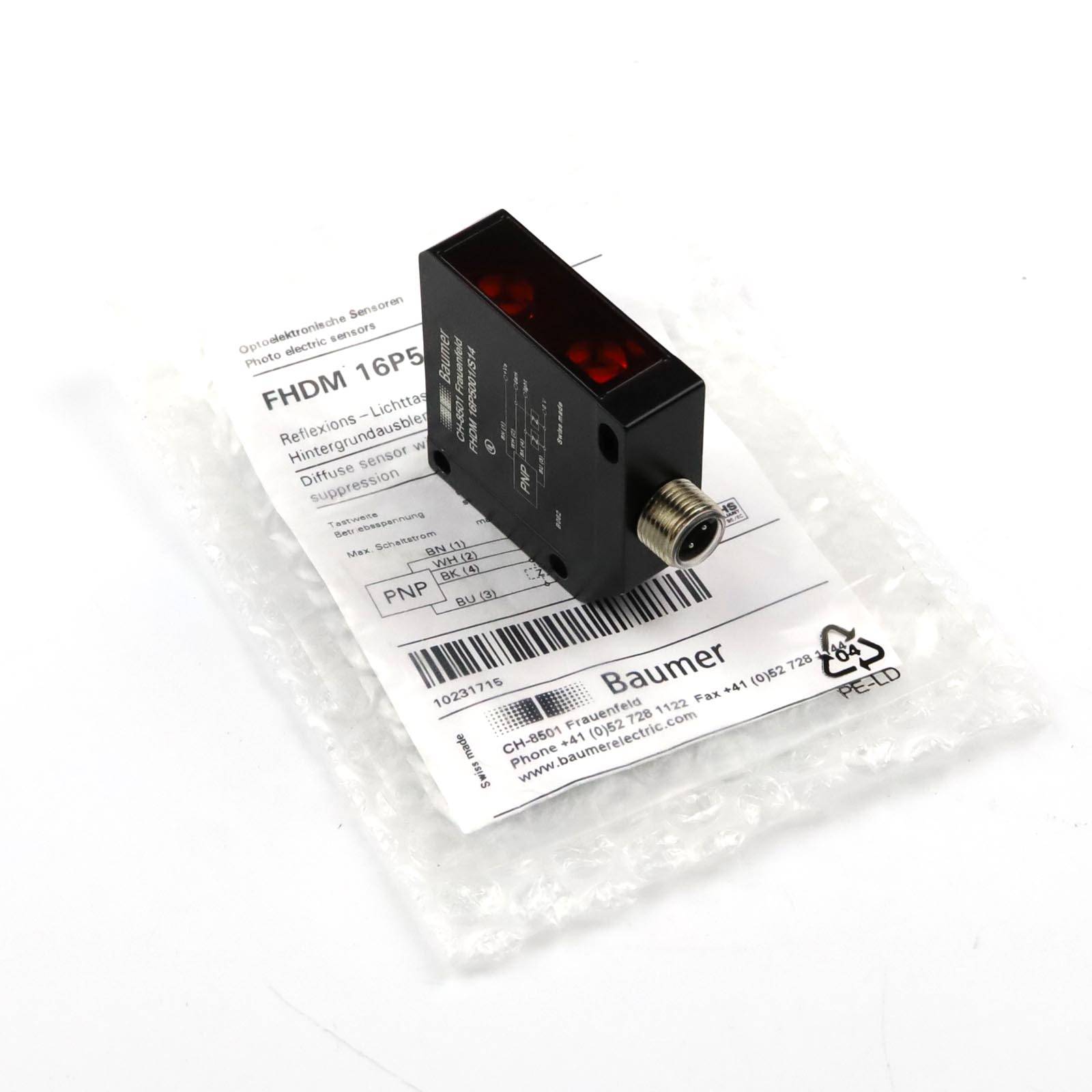 Baumer electric Reflexions-Lichttaster FHDM 16P5001/S14 OVP-0