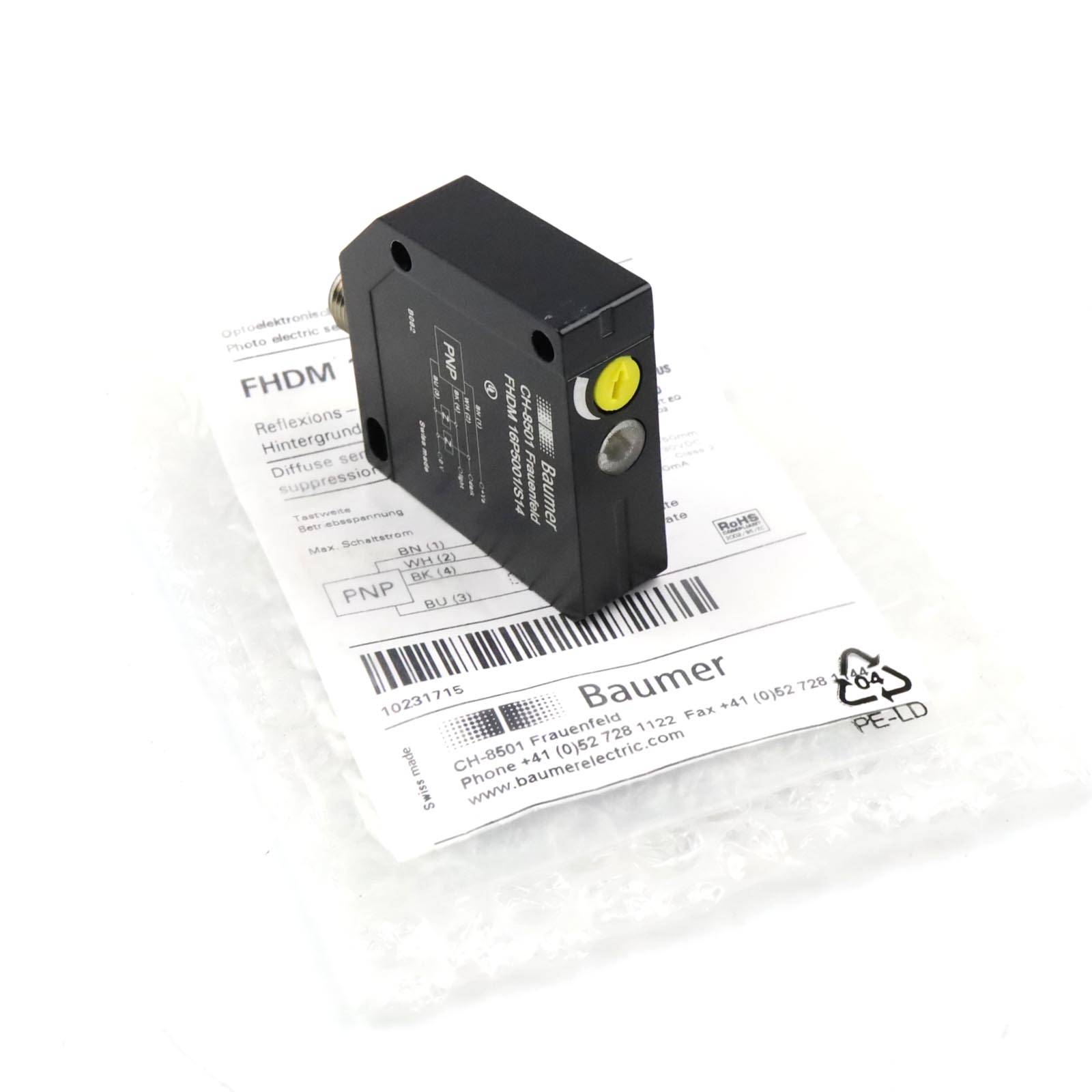 Baumer electric Reflexions-Lichttaster FHDM 16P5001/S14 OVP-3